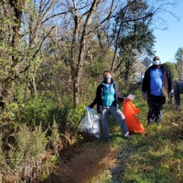 Neighborhood litter cleanup